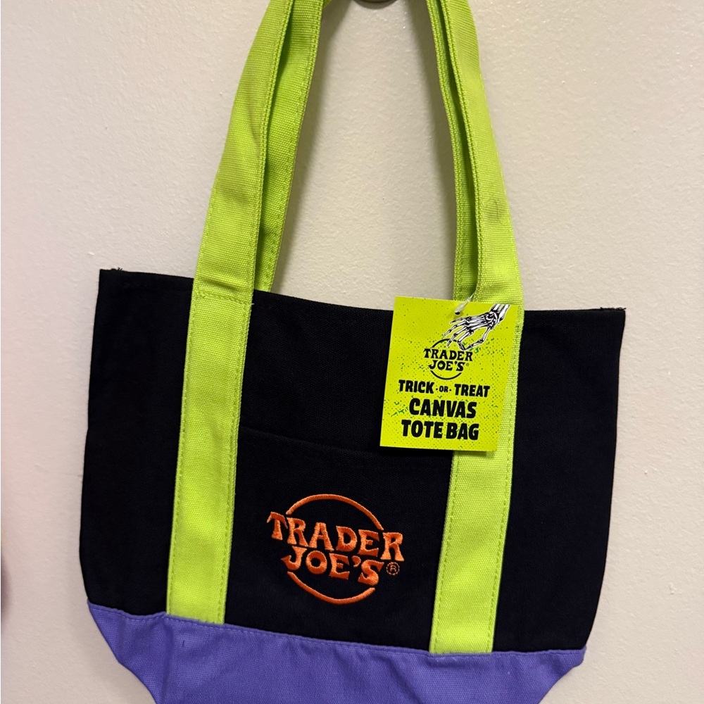 Black and Purple Trader Joe’s Halloween Tote Bag